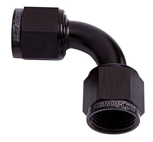 90 DEG FEMALE FLARE -16AN BLACK SWIVEL UNION Default Title