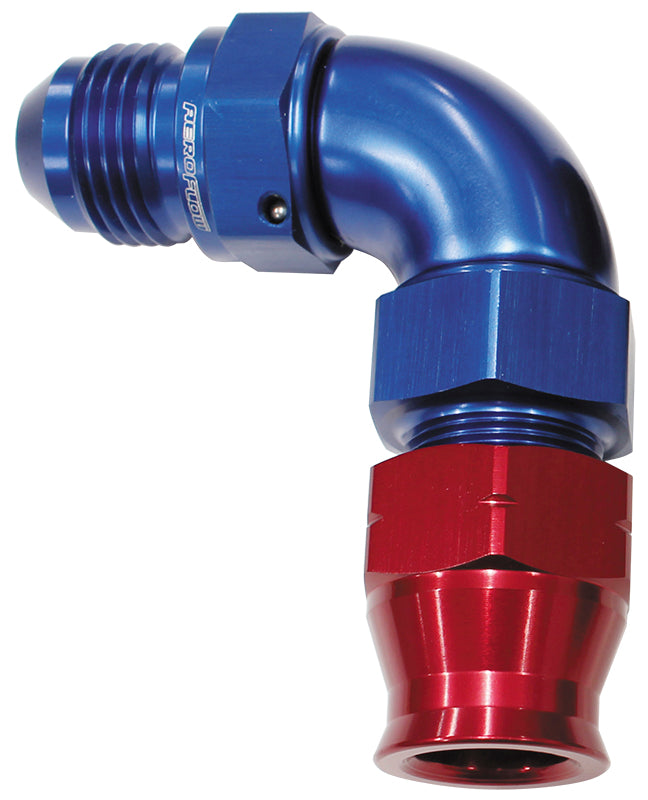 1/2" TUBE 90 deg male -8AN BLUE SWIVEL NUT WITH OLIVE Default Title