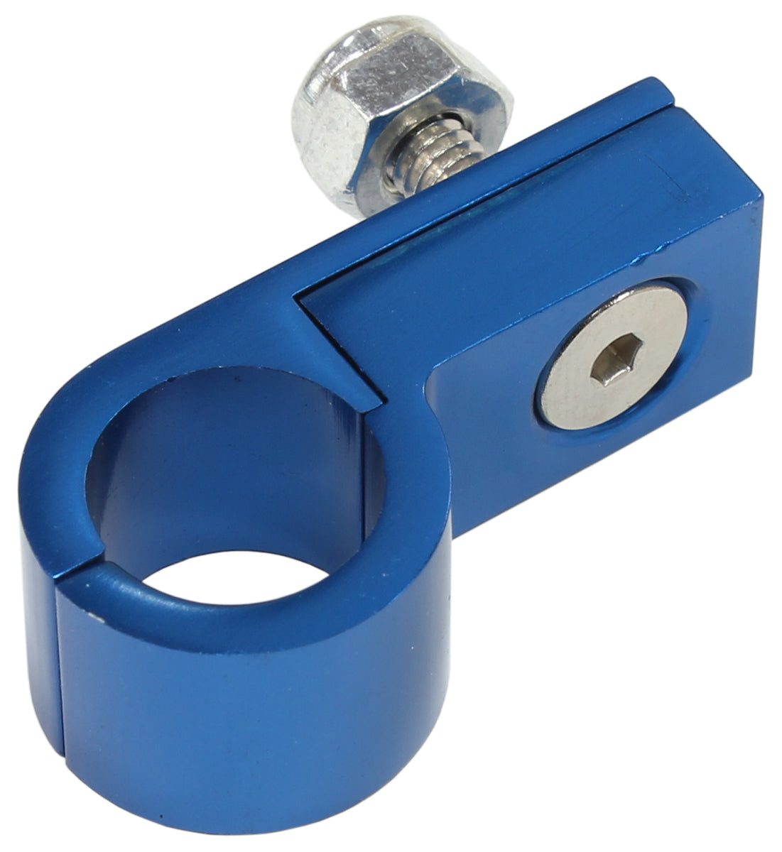 BILLET P STYLE CLAMP -4 HOSE BLUE 11.1MM ID OR 7/16" ID Default Title