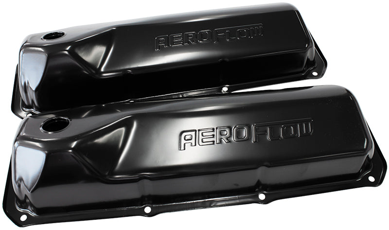 302 351C FORD STEEL VALVE COVERS BLACK WITH AF LOGO Default Title
