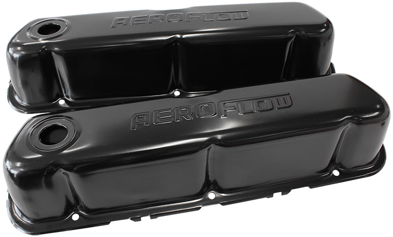 STEEL VALVE COVERS, SBF BLACK WITH AEROFLOW LOGO Default Title