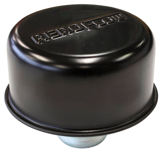 Black valve cover breather    Push in style, no spout w/logo