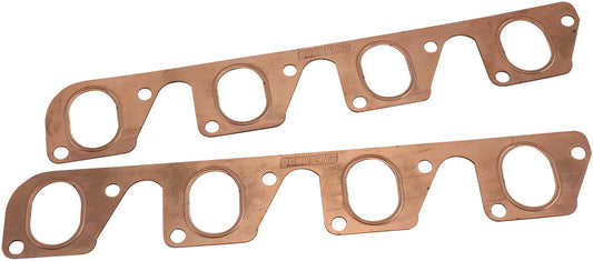 FORD CLEVELAND EXHAUST GASKETSCOPPER EMBOSSED 351C PAIR 2V  OVAL Aeroflow - AF 1854-1204