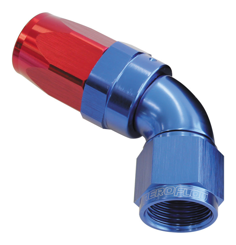 60 DEG HOSE END -08AN BLUE FULL FLOW TAPER STYLE Default Title