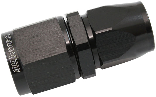 STEPPED STRAIGHT END -6 HOSE  TO -8AN REDUCER HOSE END BLACKTEFLON AF 201-06-08DBLK