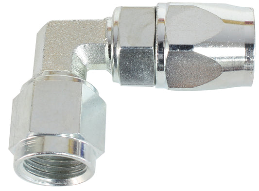 STEEL 90 DEG HOSE END -3AN    STEEL SWIVEL SUIT TEFLON