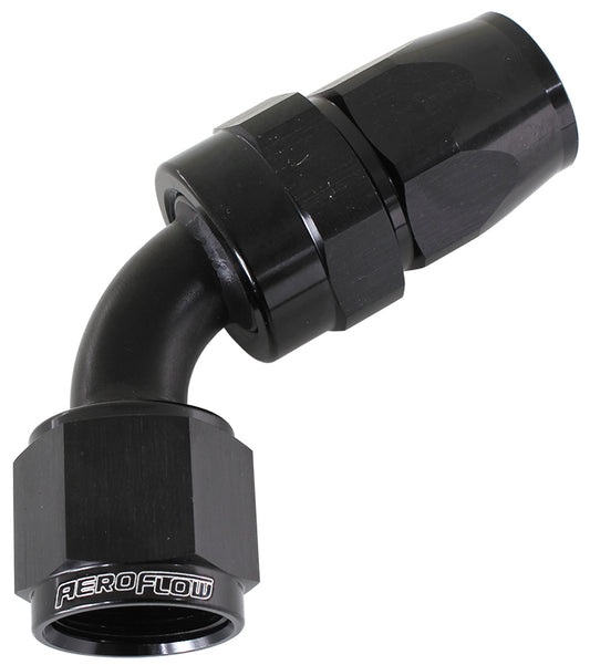 ALLOY 60 DEG HOSE END -4AN    BLACK SWIVEL NUT SUIT TEFLON