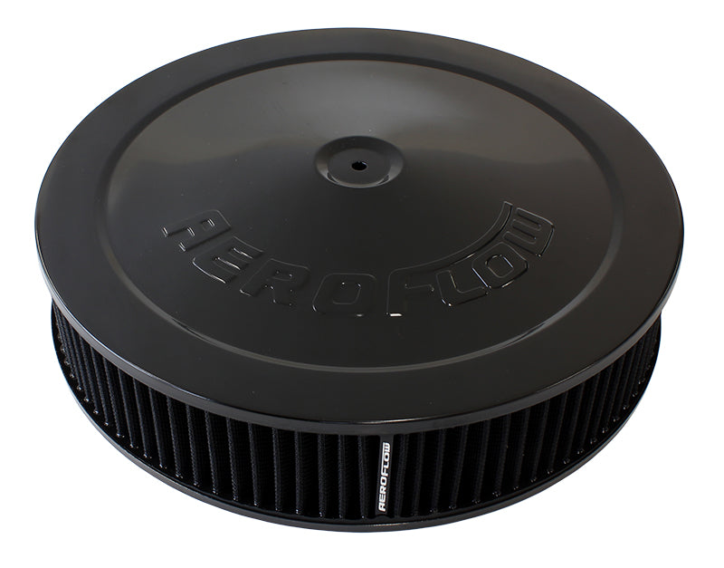 14" X 3" AIR CLEANER ASSY 5-1/8" DROPBASE BLACK, COTTON Default Title