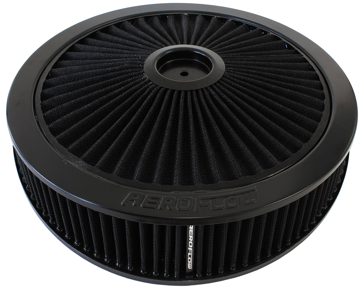 14" X 4" FULL FLOW ASSEMBLY 7-5/16" FLAT BASE , BLACK, Default Title