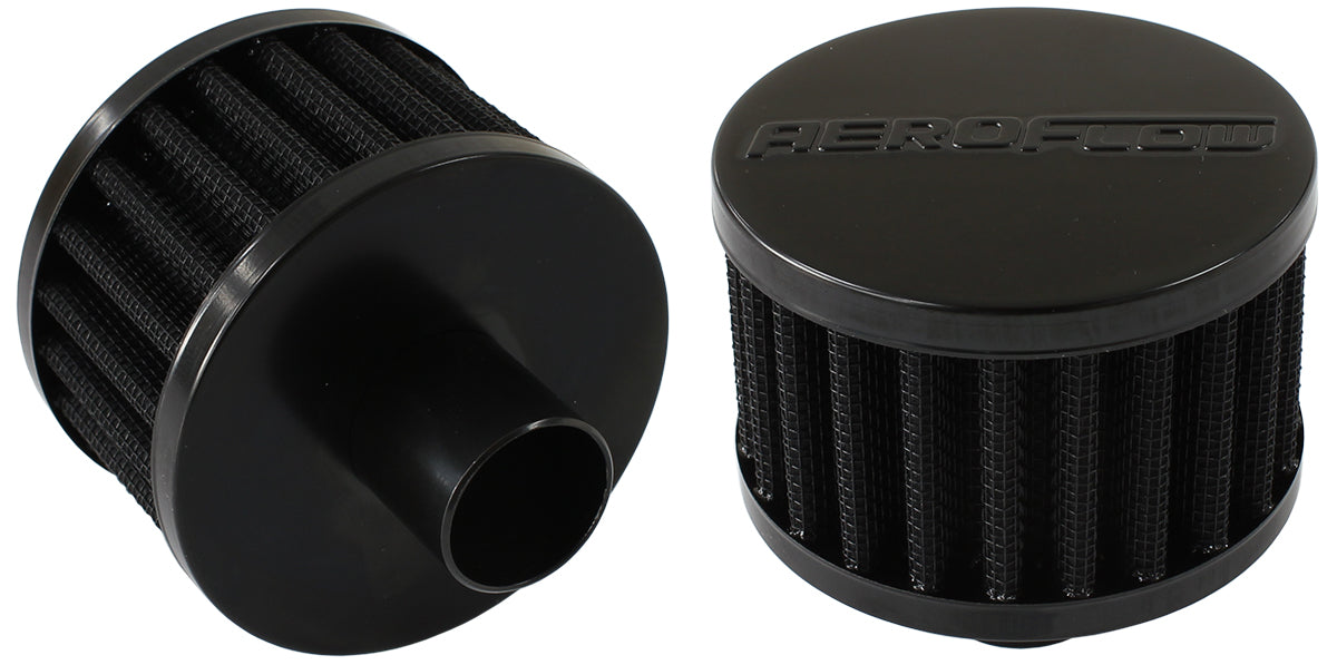 1" PUSH IN BREATHER FILTER 3" O.D,2" H, BLACK TOP Default Title