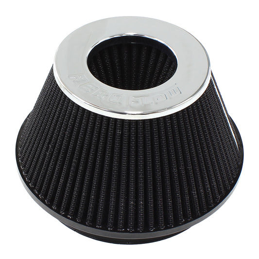 6" CLAMP-ON TAPERED FILTER    7.6 / 4.7" O.D,  4" HIGH CHROM