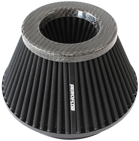 6" CARBON INVERTED TAPERED    7.6 / 4.7" O.D,  4" HIGH BLACK