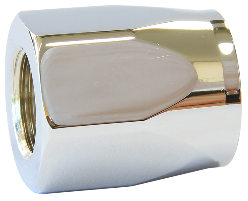 HOSE END SOCKET ALLOY -8AN    CHROME SUIT BRAIDED HOSE