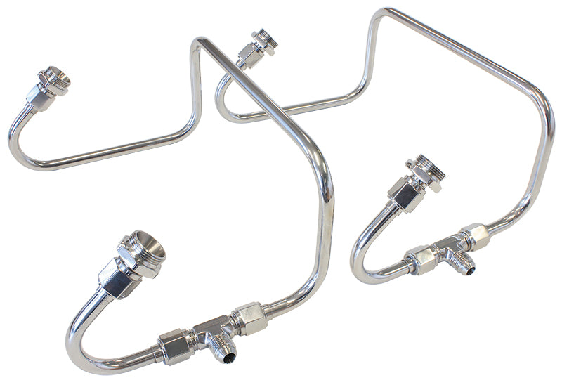DUAL INLET FUEL LINE KIT SUIT 4150 HOLLEY CARB S/STEEL Default Title