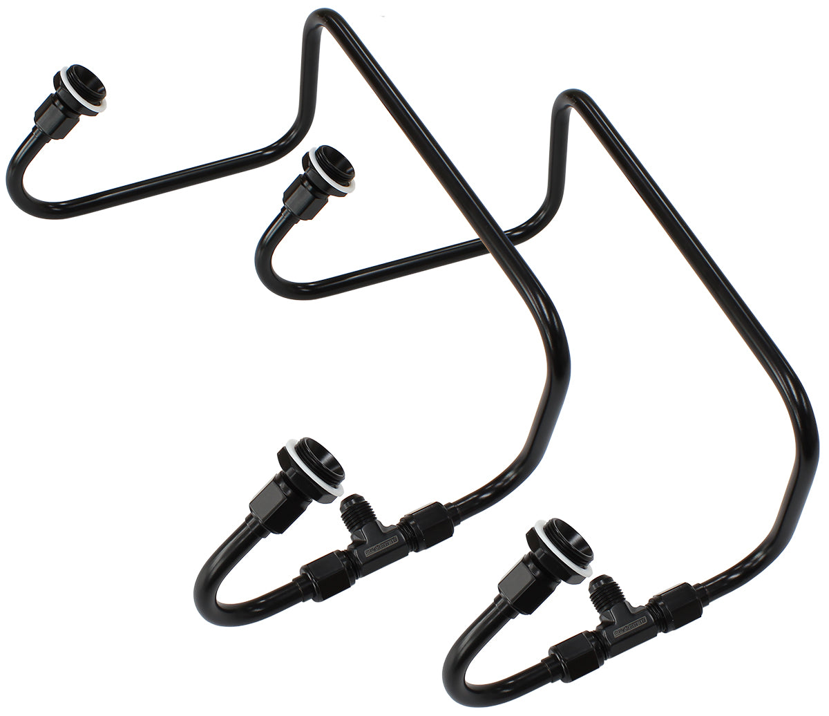 DUAL INLET FUEL LINE KIT SUIT 4150 HOLLEY CARB BLACK Default Title