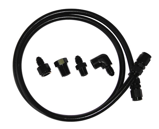 -3AN x 6ft BLACK BRAIDED LINE KIT WITH FITTINGS INCLUDED