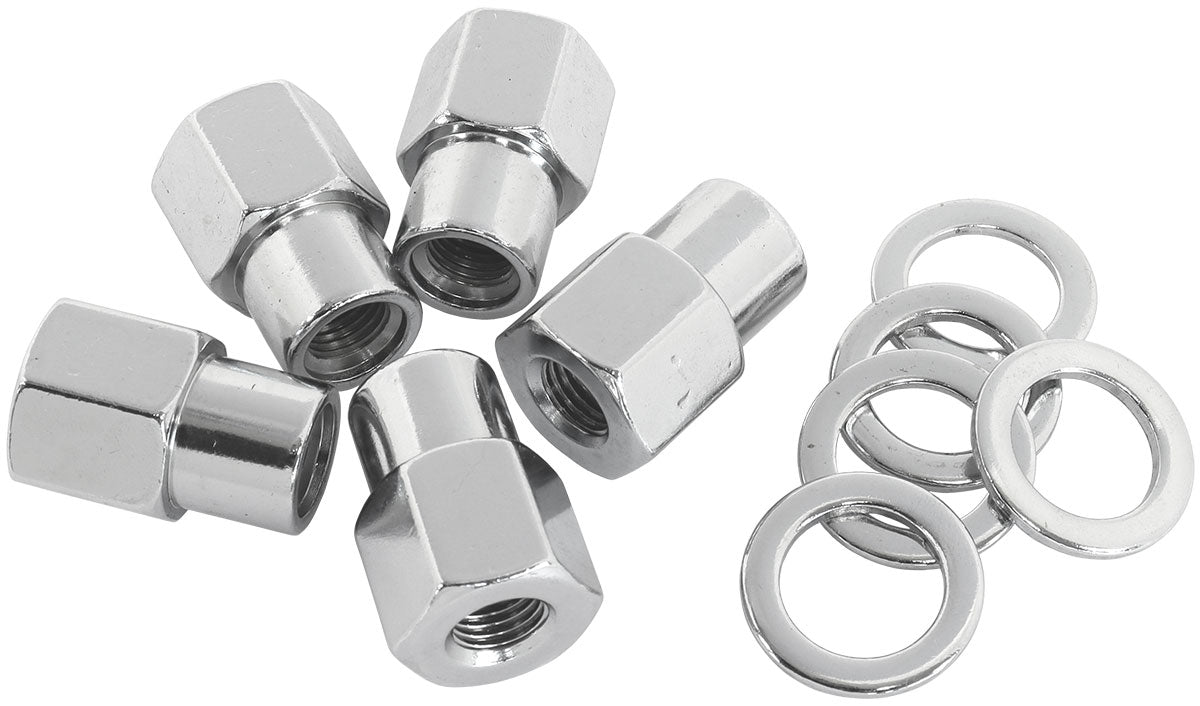 0.550 SHANK OPEN NUTS M12x1.25CHROME M12 x 1.25mm WHEEL (5)