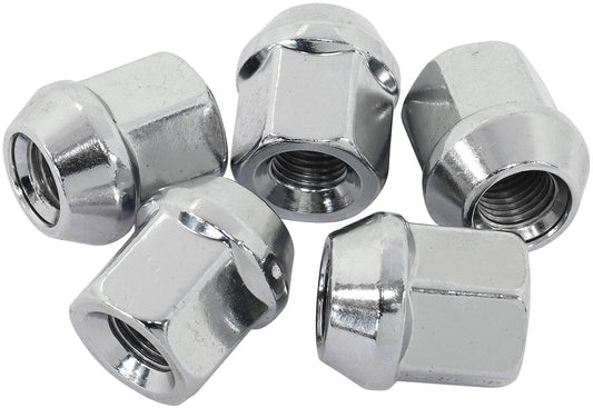 ACORN SHORT OPEN NUTS M12x1.50CHROME M12 x 1.50mm WHEEL (5)