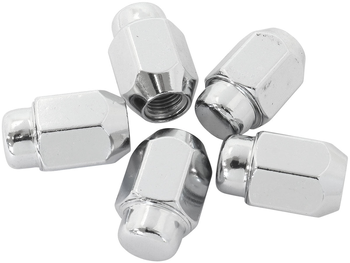 ACORN MID CLOSED NUTS 1/2     CHROME 1/2-20" WHEEL (5)