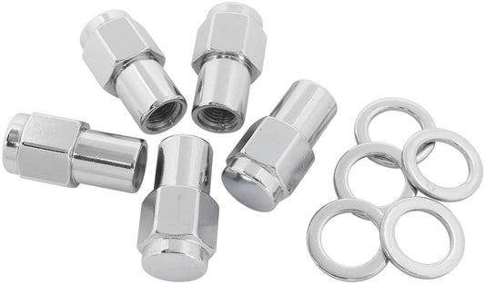 0.750 SHANK CLOSED NUTS 1/2   CHROME 1/2-20" WHEEL (5)