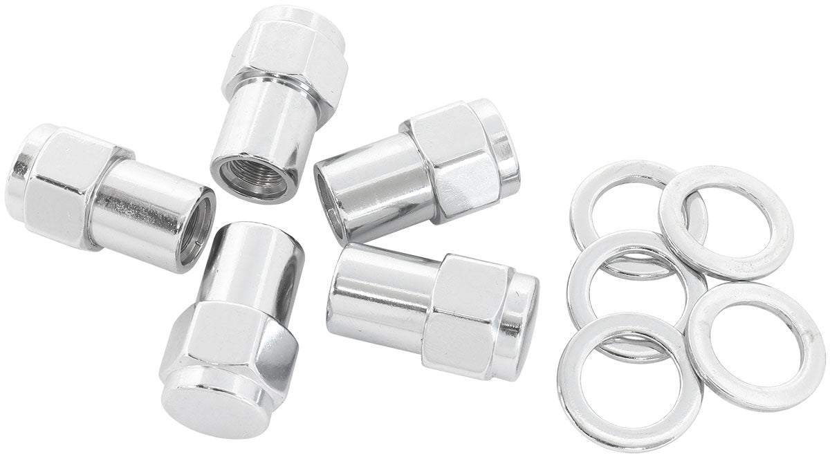 0.550 SHANK CLOSED NUTS M12 x 1.25mm CHROME WHEEL (5)