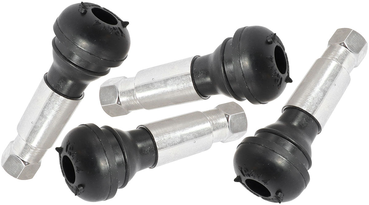 RUBBER PULL THRU VALVE STEMS  4 PACK CHROME 7/16" HOLE