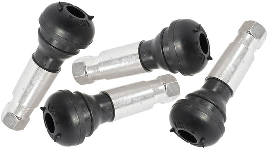 RUBBER PULL THRU VALVE STEMS  4 PACK CHROME 7/16" HOLE