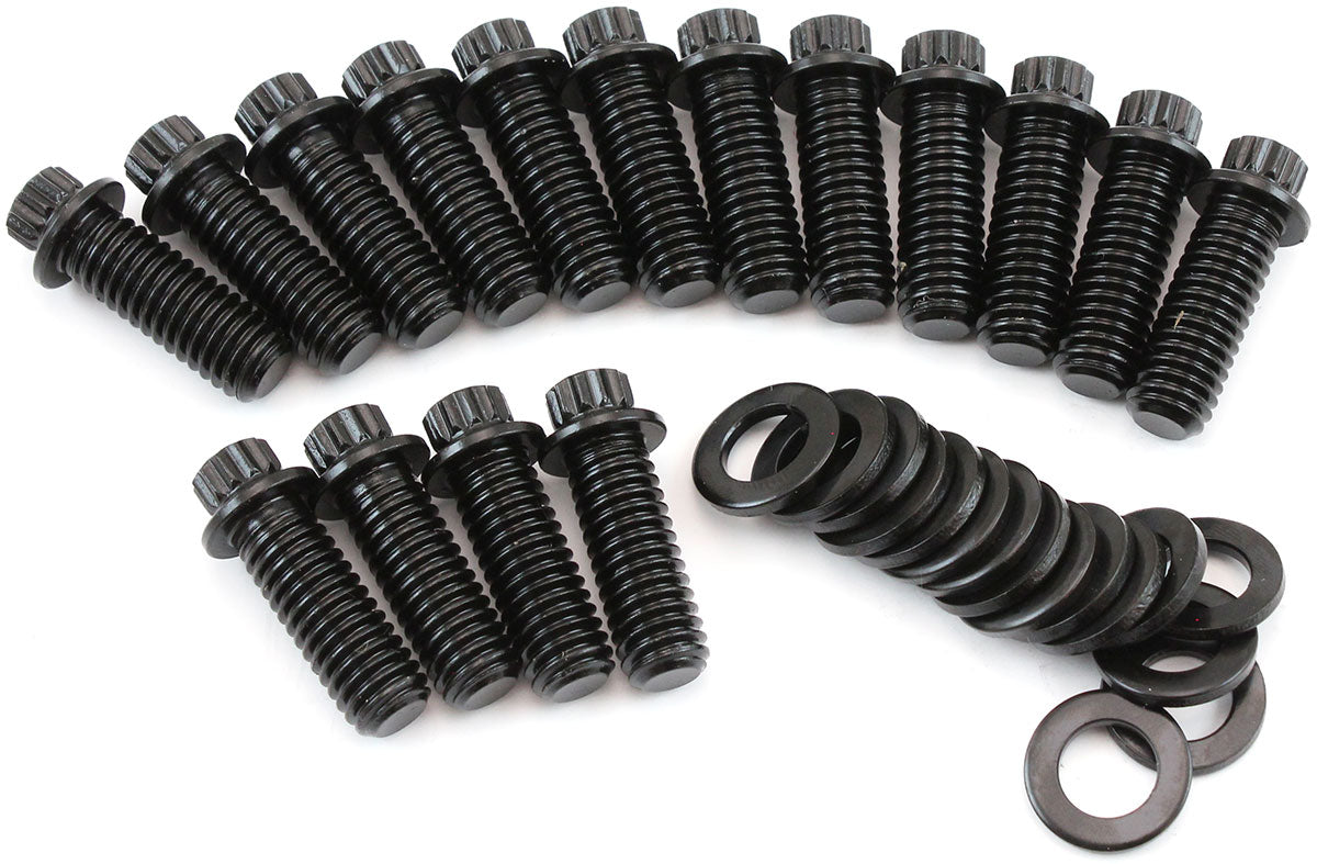 UNIVERSAL HEADER BOLTS        12 POINT BLACK x 16 3/8 1.00"