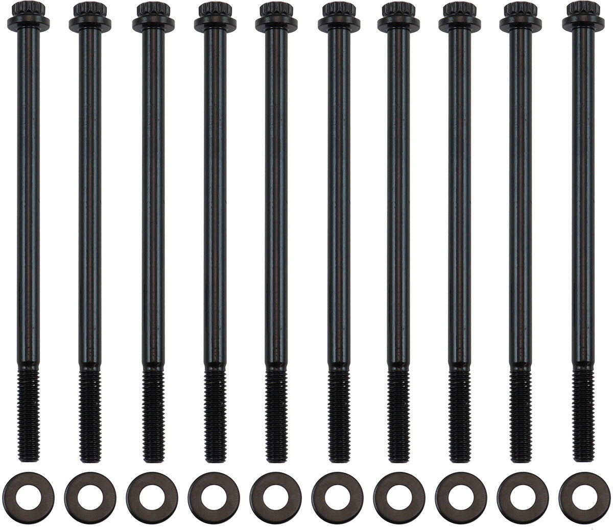GM LS INTAKE BOLTS BLACK      12 POINT HEAD M6 PACK OF 10