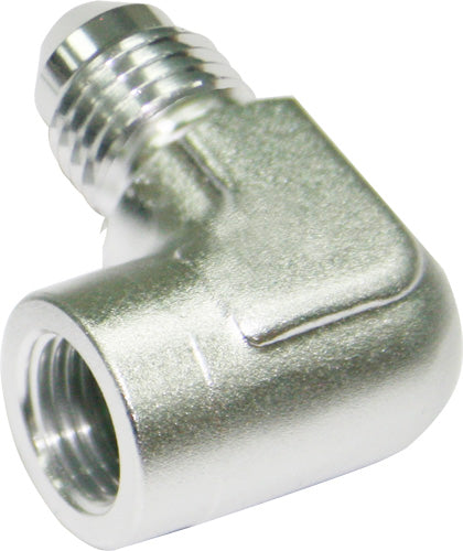 90 Deg adaptor 1/8 NPT to -4 Silver