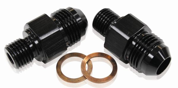TH400 TRANS FITTINGS -8 x 1/4 BLACK 1/4" STRAIGHT NPSM