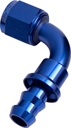 90 DEG PUSH LOCK END -6AN BLUE NO CLAMP REQUIRED