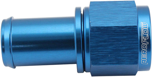 FEMALE -8AN TO 5/8" BARB      BLUE WITH TUBE NUT