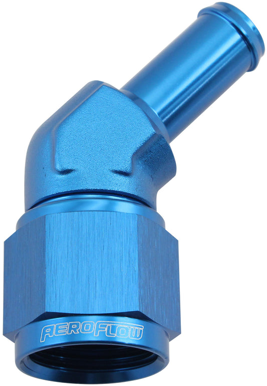 FEMALE -10AN 45DEG TO 1/2 BARBBLUE SWIVEL NUT