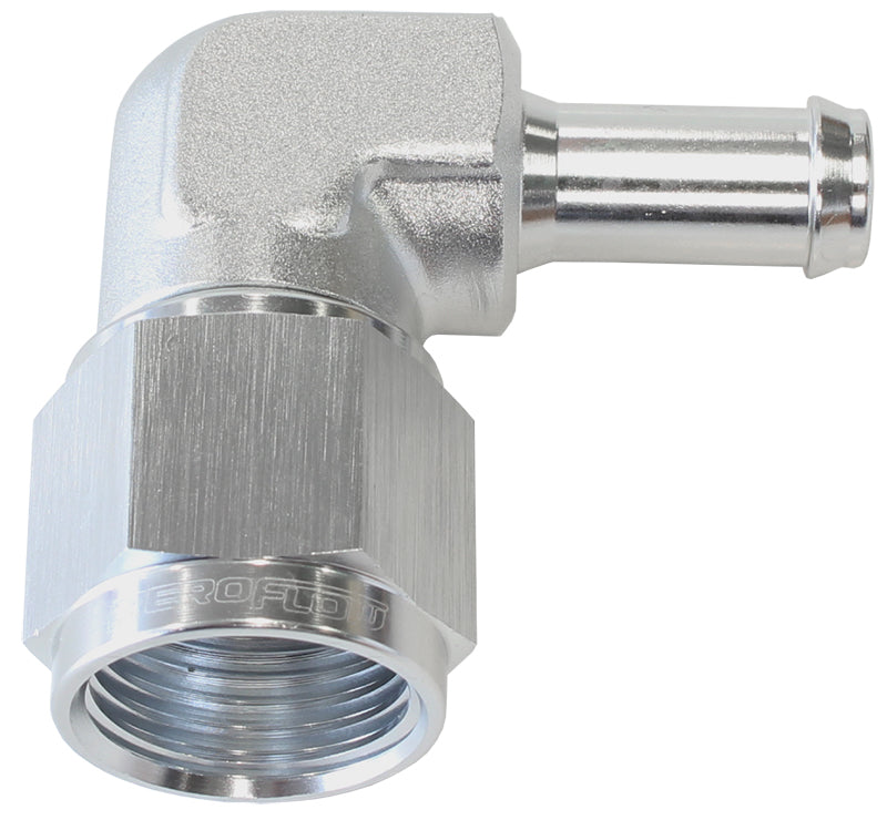 FEMALE -6AN 90DEG TO 5/16 BARBSILVER SWIVEL NUT