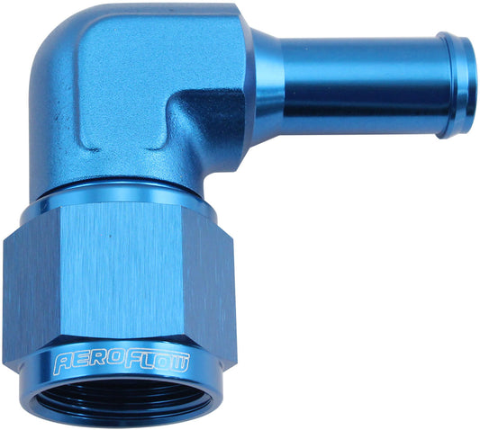 FEMALE -10AN 90DEG TO 1/2 BARBBLUE SWIVEL NUT