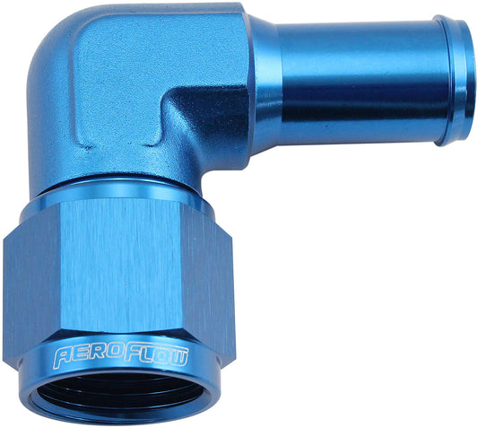 FEMALE -10AN 90DEG TO 5/8 BARBBLUE SWIVEL NUT