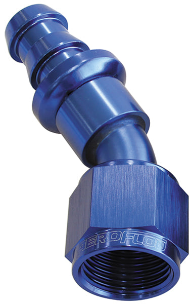 30 DEG PUSH LOCK END -4AN BLUE NO CLAMP REQUIRED <15PSI