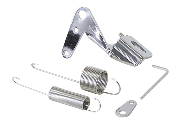 THROTTLE CABLE BRACKET KIT WITH RETURN SPRING, CHROME AF 42-1104 Default Title
