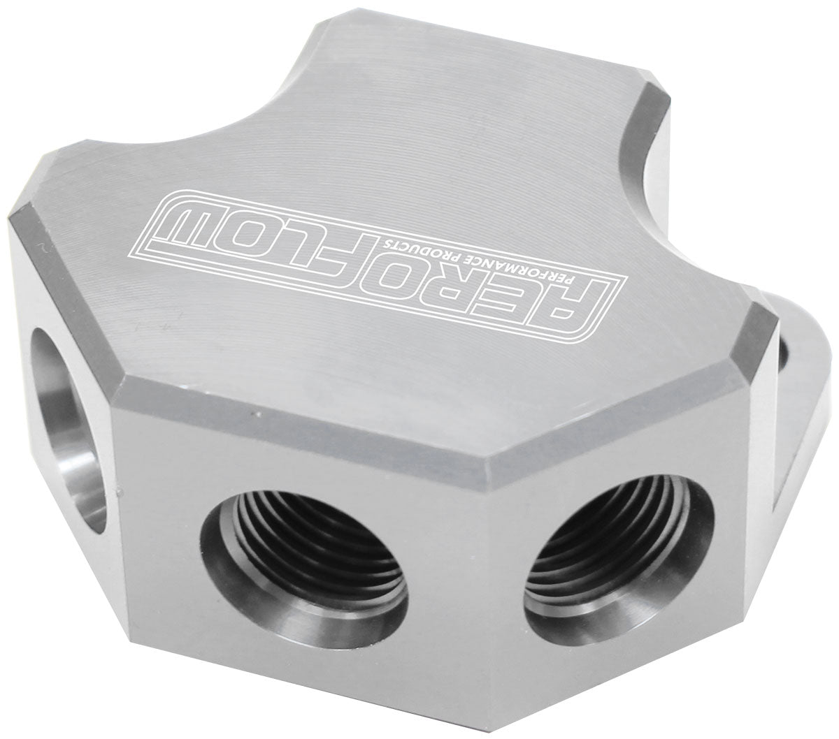 Y BLOCK 4 PORT DISTRIBUTION SILVER 3X -8ORB 1X-10ORB INLET Default Title