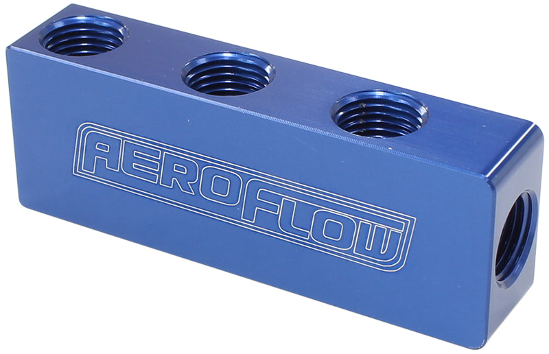 COMPACT DISTRIBUTION BLOCK 1 IN, 6 OUT ALL PORTS 1/8" NPT