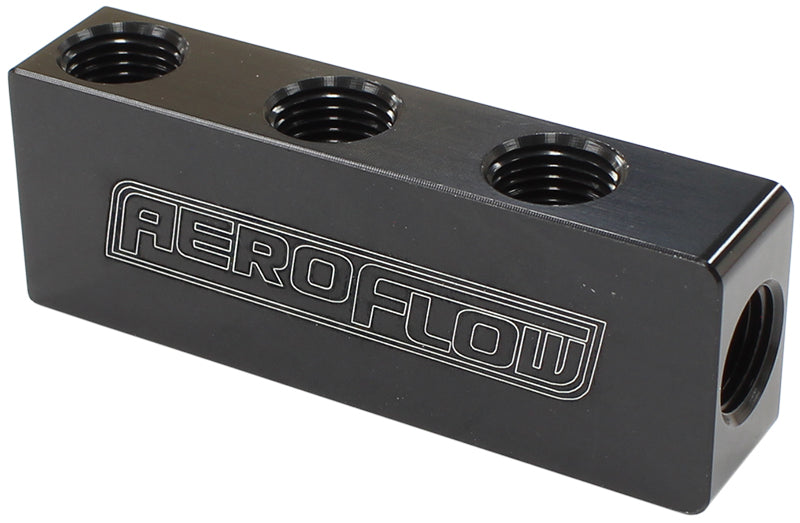 COMPACT DISTRIBUTION BLOCK 1 IN, 6 OUT ALL PORTS 1/8" NPT