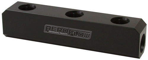 FUEL BLOCK, LOG TYPE -12ORB BLACK 2 X-12 SIDE, 2X -12 TOP