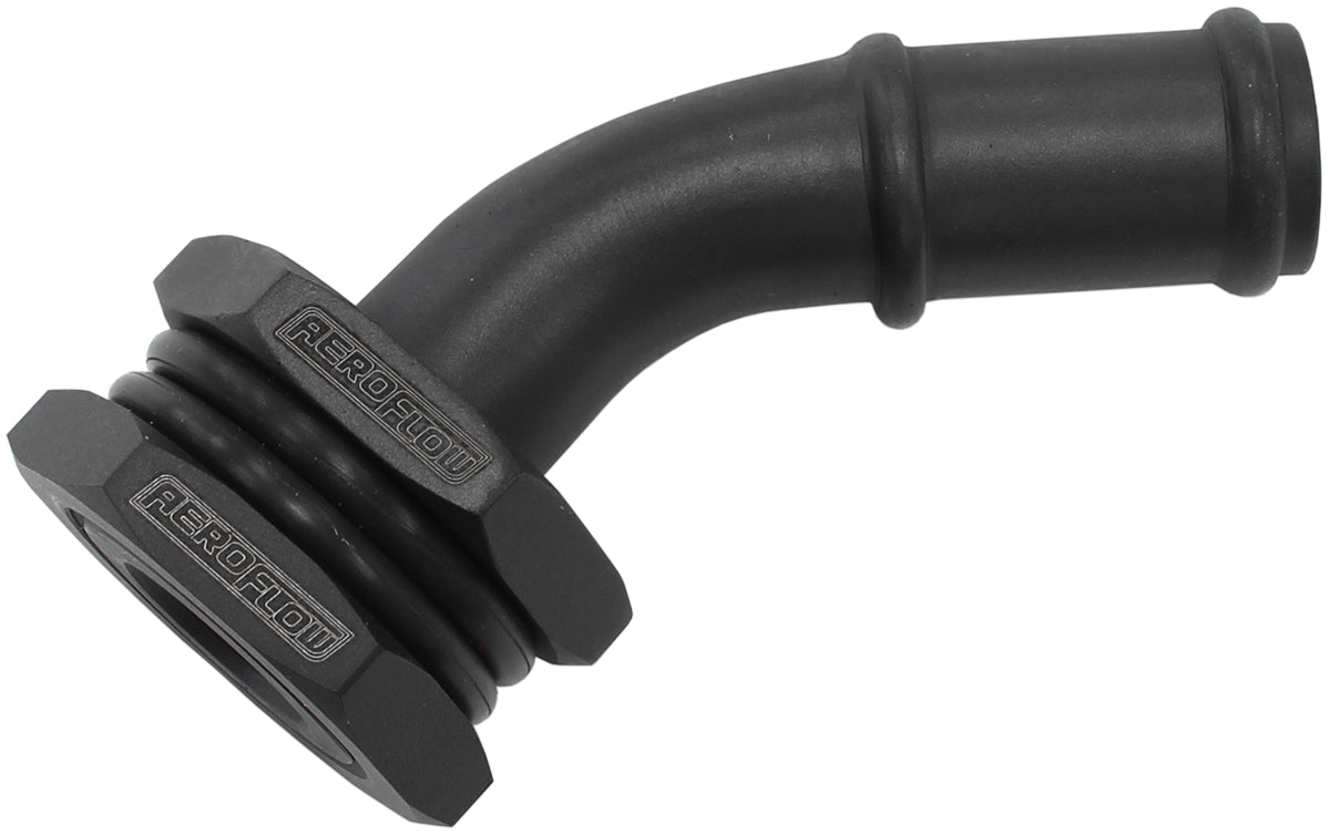 BULKHEAD 45 TURBO DRAIN 5/8 BARB OIL PAN SUMP ADAPTER