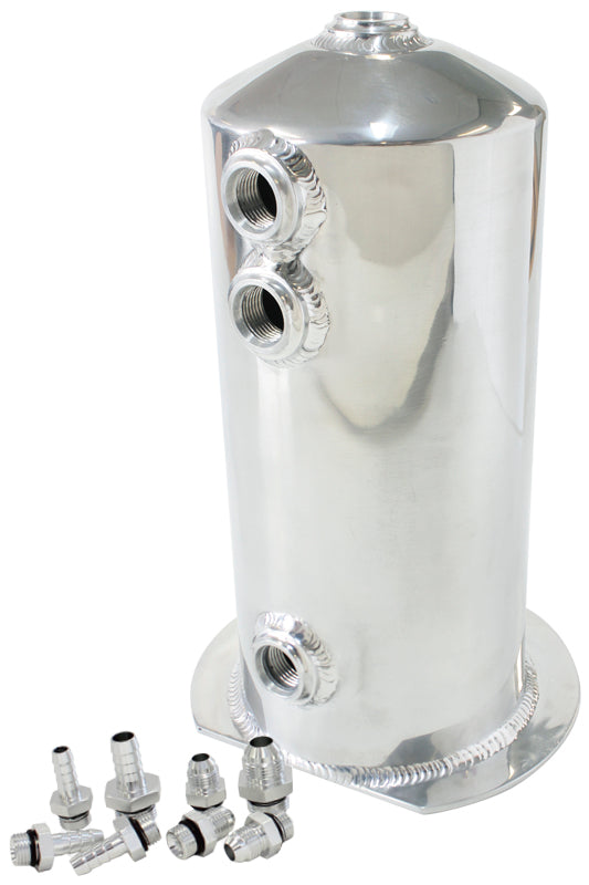SURGE TANK 2.5L SPUN ALLOY 3X3/8 1X1/2 OR 3X -6AN 1X -8AN Default Title