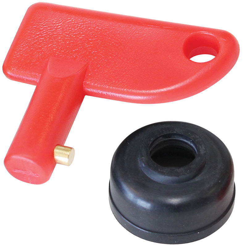 BATTERY ISOLATOR KEY ONLY RED KEY AND WEATHER TIGHT SEAL