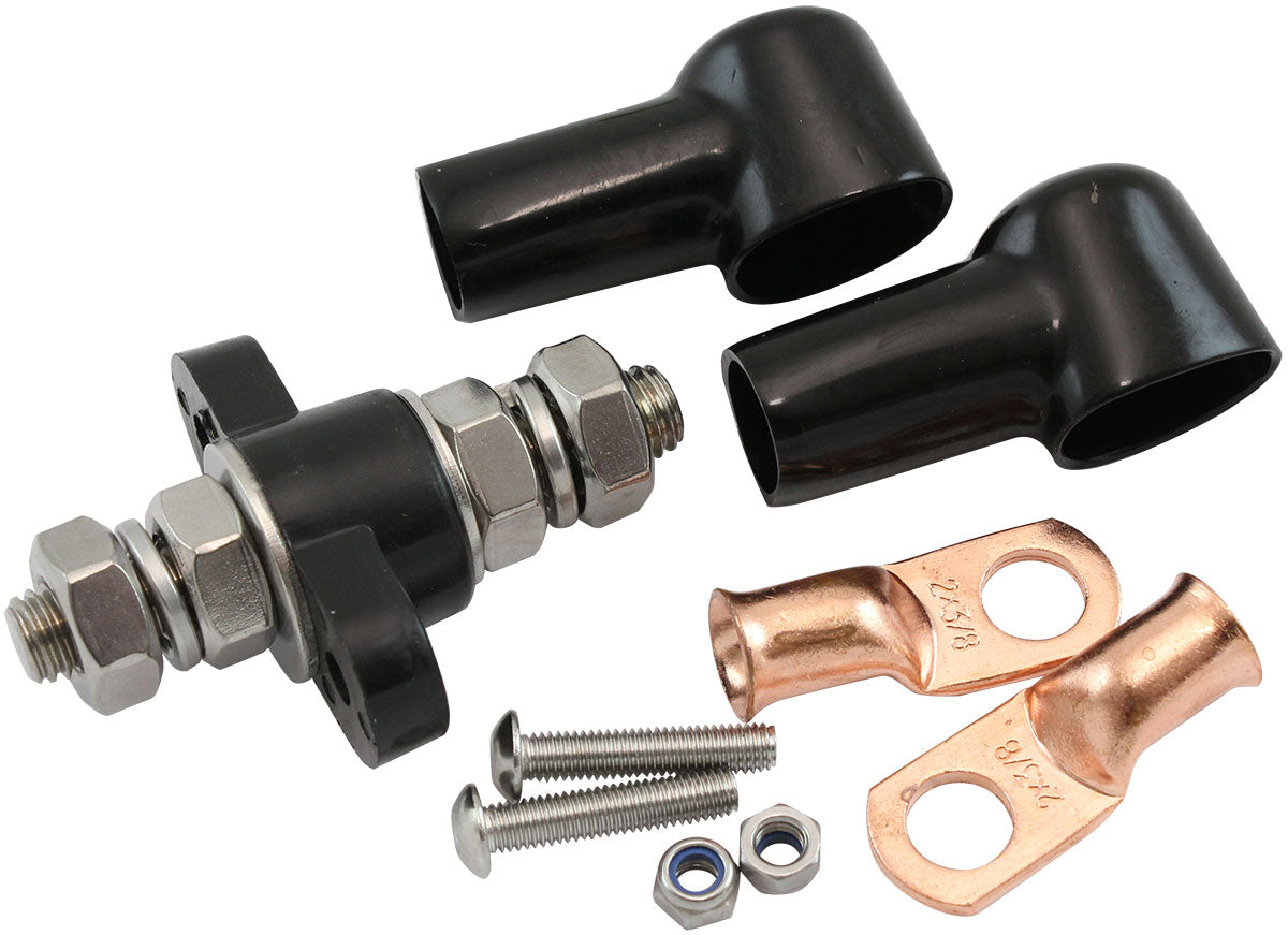 SINGLE ELECTRICAL BULKHEAD M10POST NEGATIVE STUD BLK TERMINA