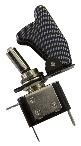 CARBON FIBRE LED MISSILE SWITCH LED ACTIVATED WHEN ON