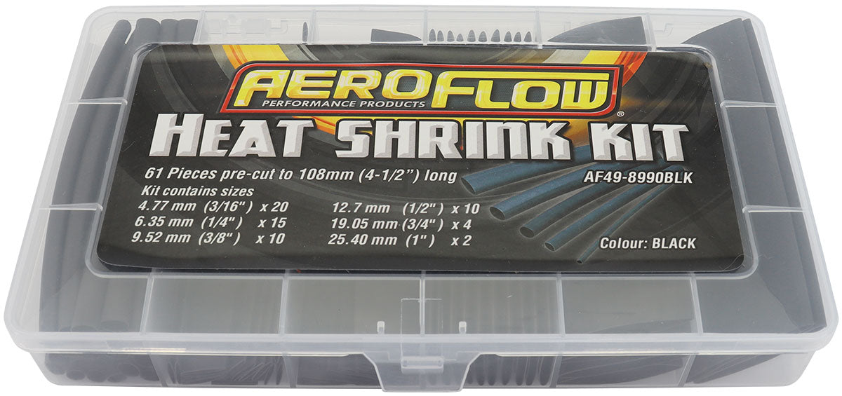 BLACK HEAT SHRINK KIT 61 PIECES 2:1 RATIO 4-25mm Default Title