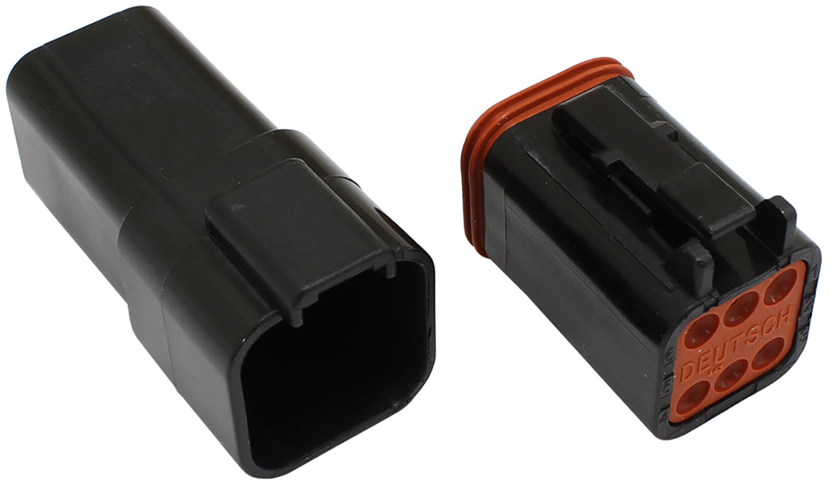 WEATHERTIGHT 6 PIN CONNECTOR KIT DEUTSCH DT STYLE BLACK Default Title